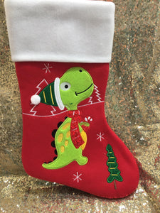 Dinosaur Christmas Stocking