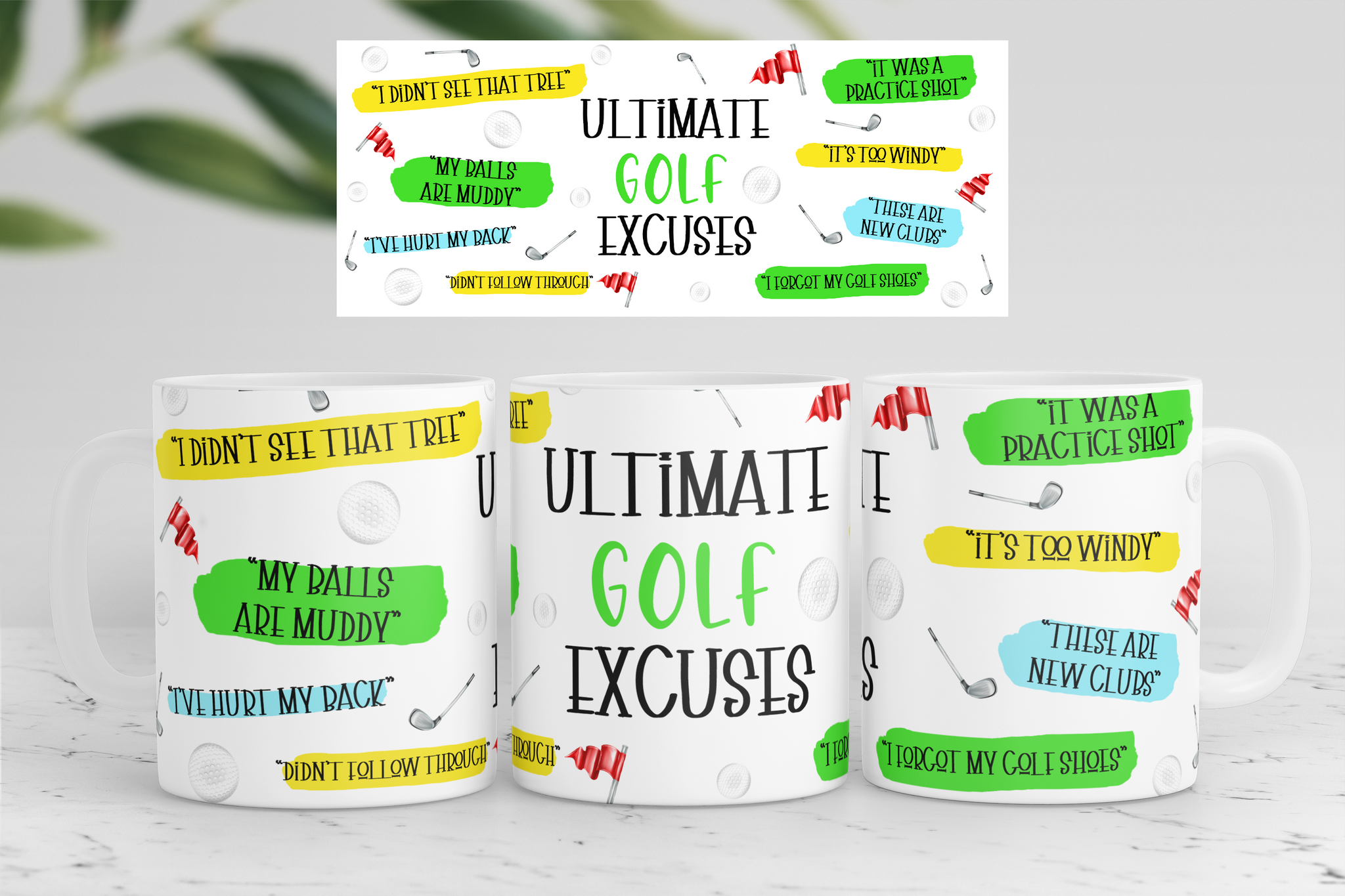 Ultimate GOLF Excuses Mug