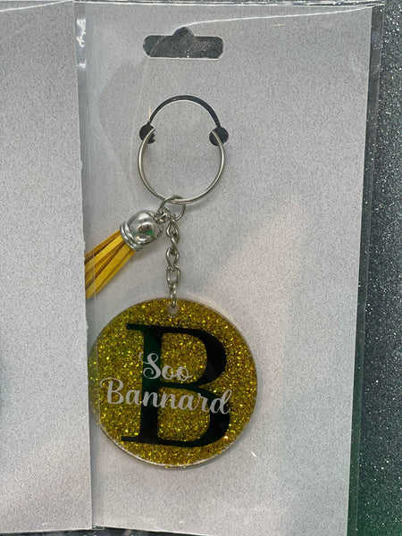 Acrylic Keyring With Name & Initial