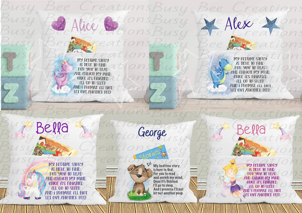 Cute Unicorn Reading Pocket Pillow/Cushion