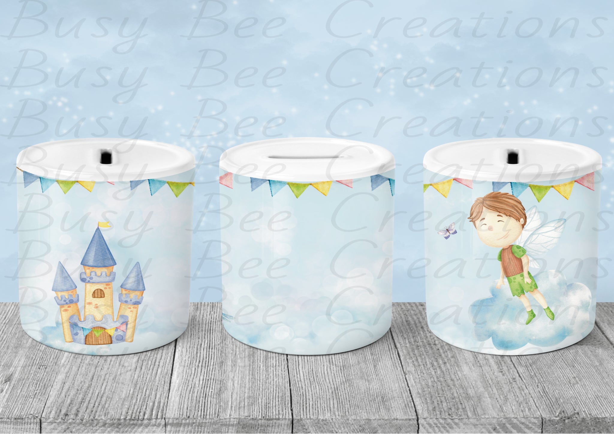 Cute Boy Fairy Money Box Personalised