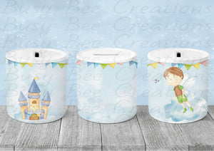 Cute Boy Fairy Money Box Personalised