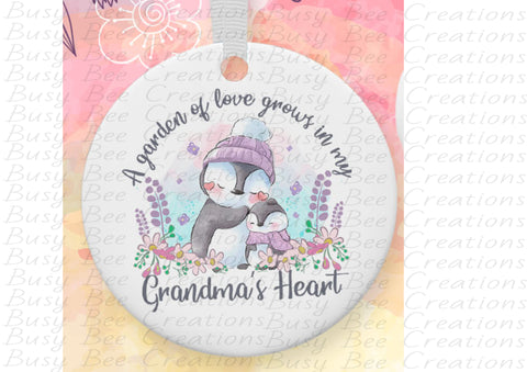 Grandma's Heart Ceramic Tree Decoration