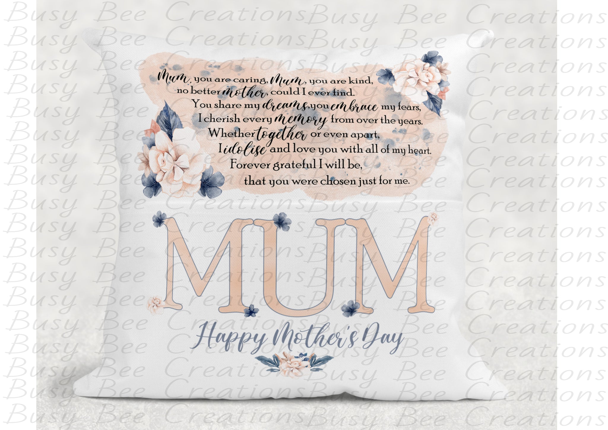 Mothers Day Reading Pocket Cushion/Pillow