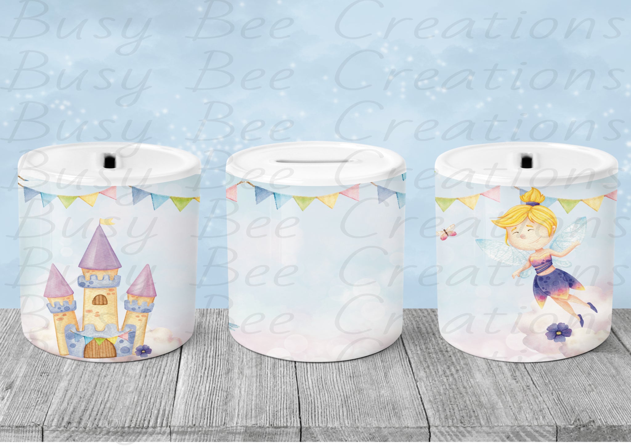 Cute Girl Fairy Money Box Personalised