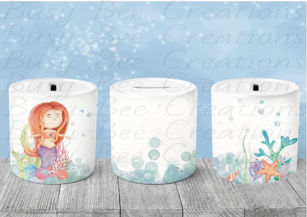 Beautiful Mermaid Money Box Personalised