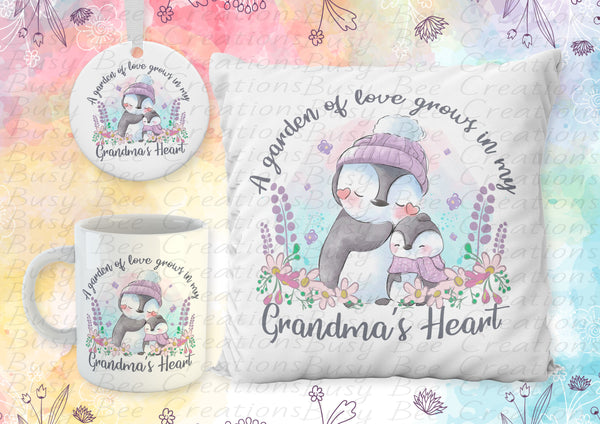 Grandma's Heart Ceramic Tree Decoration