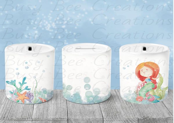 Beautiful Mermaid Money Box Personalised