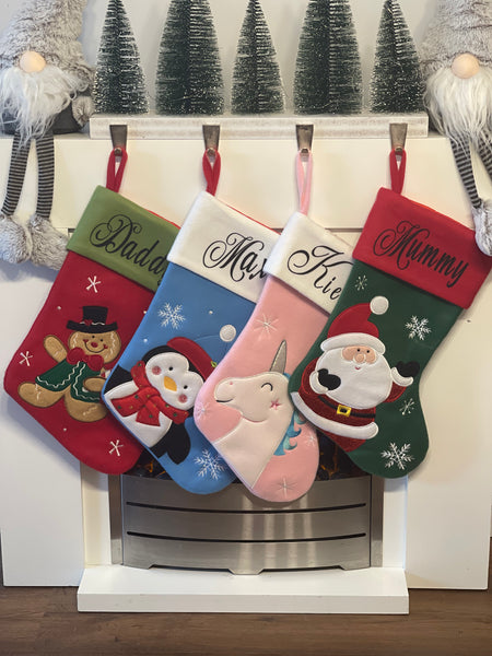 Santa Christmas Stocking (Red & Green)