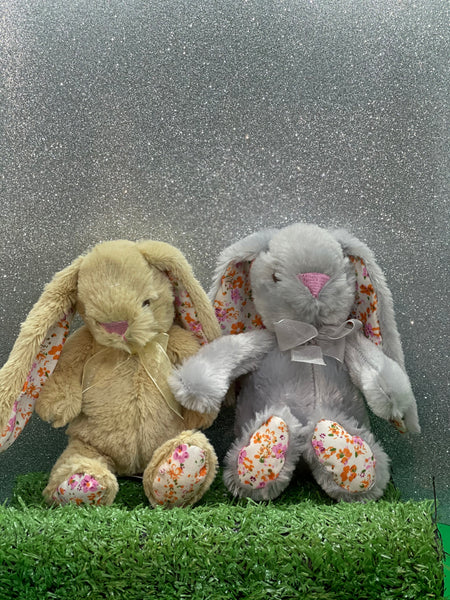 Small Brown Bunny Teddy With Patterned Ears