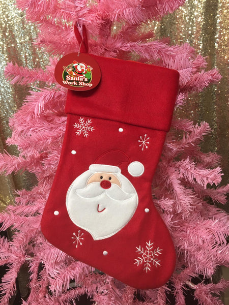 Santa Christmas Stocking (All Red)