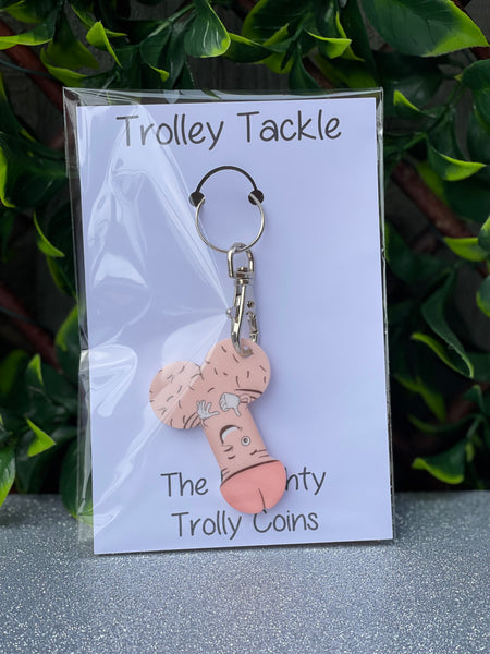 Rude Trolley Keyring Trolley Coin