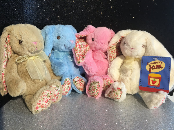 Small Brown Bunny Teddy With Patterned Ears