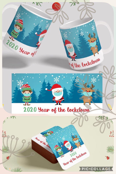 Christmas Mug with matching coaster set