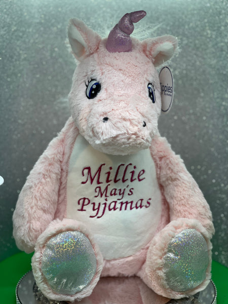 Pink Unicorn Teddy/Pyjama Case