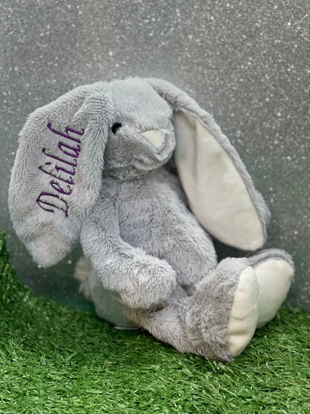 Medium Grey & White Bunny