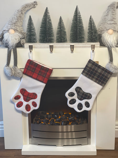 Paw Shaped Christmas Stocking