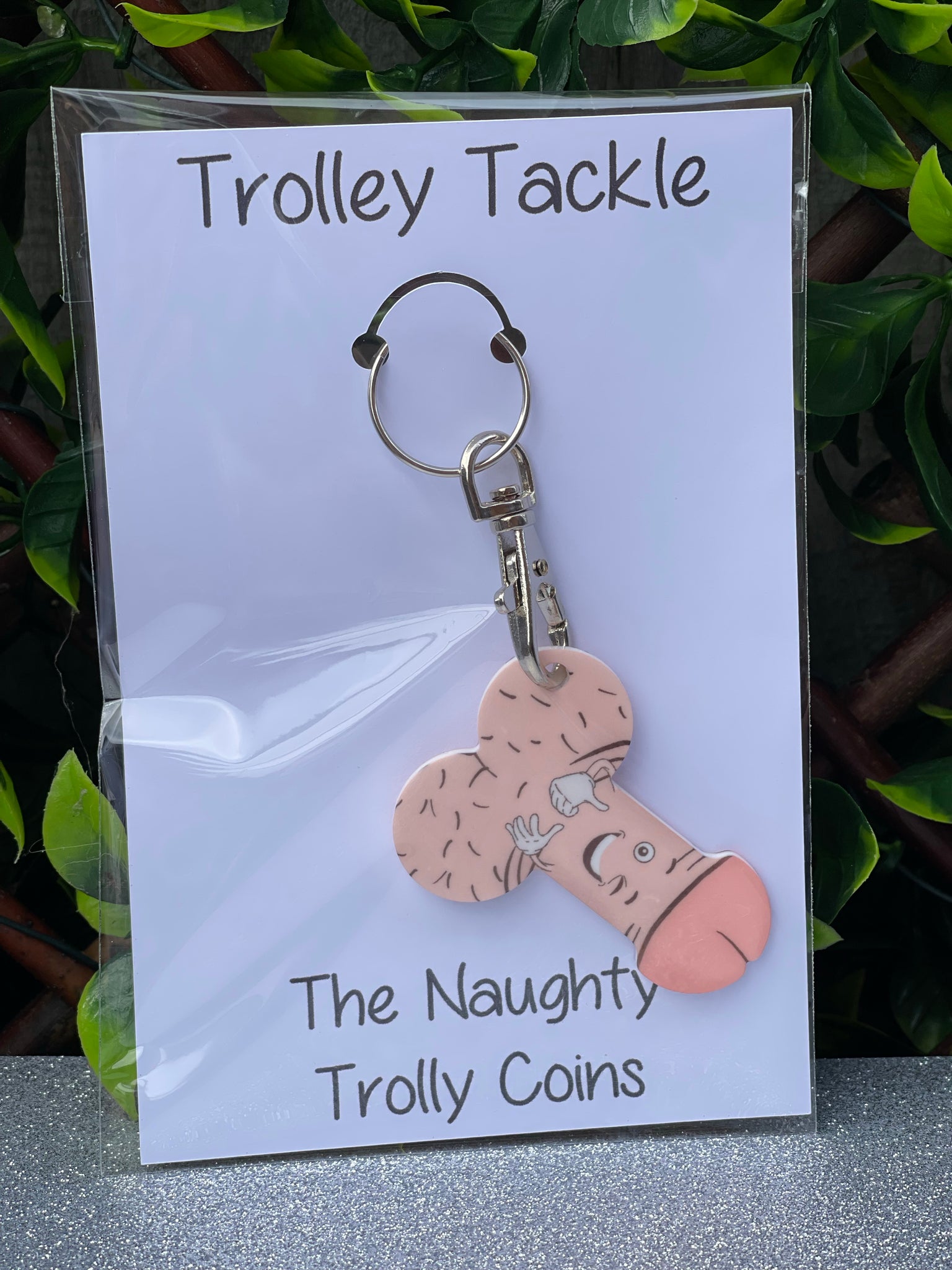 Rude Trolley Keyring Trolley Coin