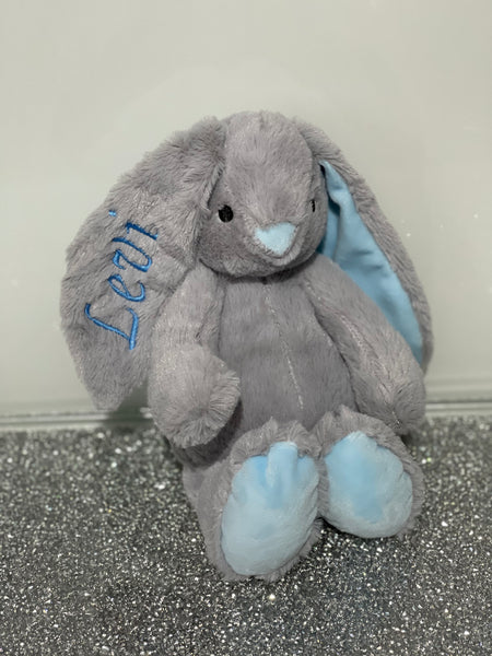 Medium Grey & Blue Bunny