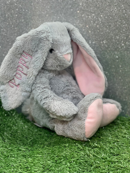 Medium Grey & Pink Bunny