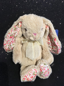 Small Brown Bunny Teddy With Patterned Ears