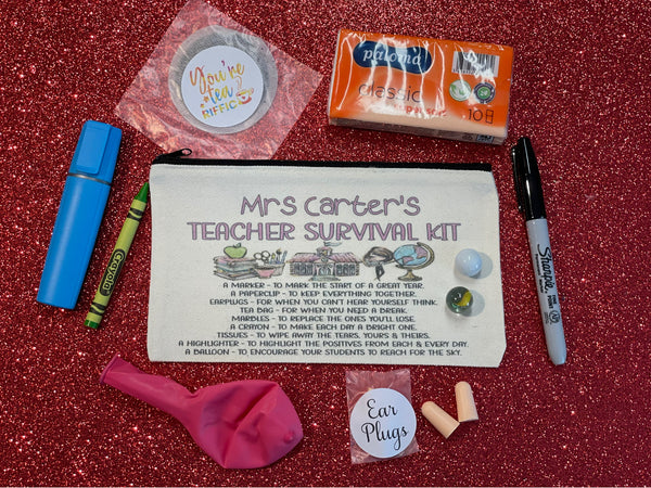 Pencil case survival kits (Teacher Gift)