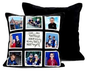 Personalised Soft Plush 9 Panel Photo Cushion Cover