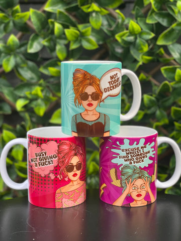 Pop Art Swear Mug Comic Style