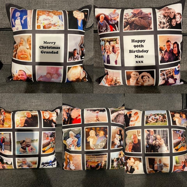 Personalised Soft Plush 9 Panel Photo Cushion Cover