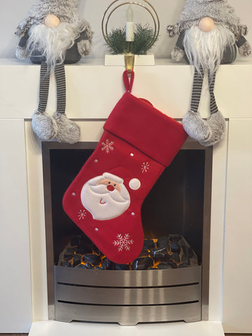 Santa Christmas Stocking (All Red)