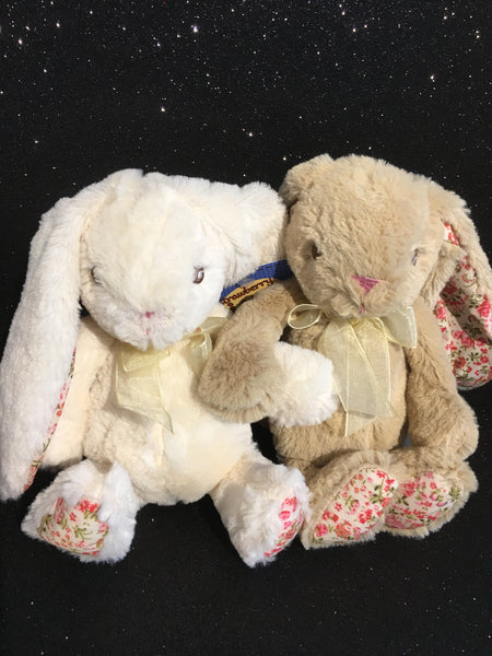 Small Brown Bunny Teddy With Patterned Ears