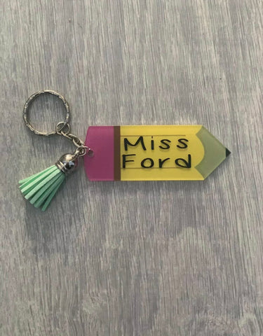 Pencil Shaped Keyring